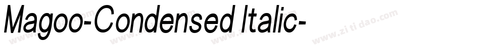 Magoo-Condensed Italic字体转换